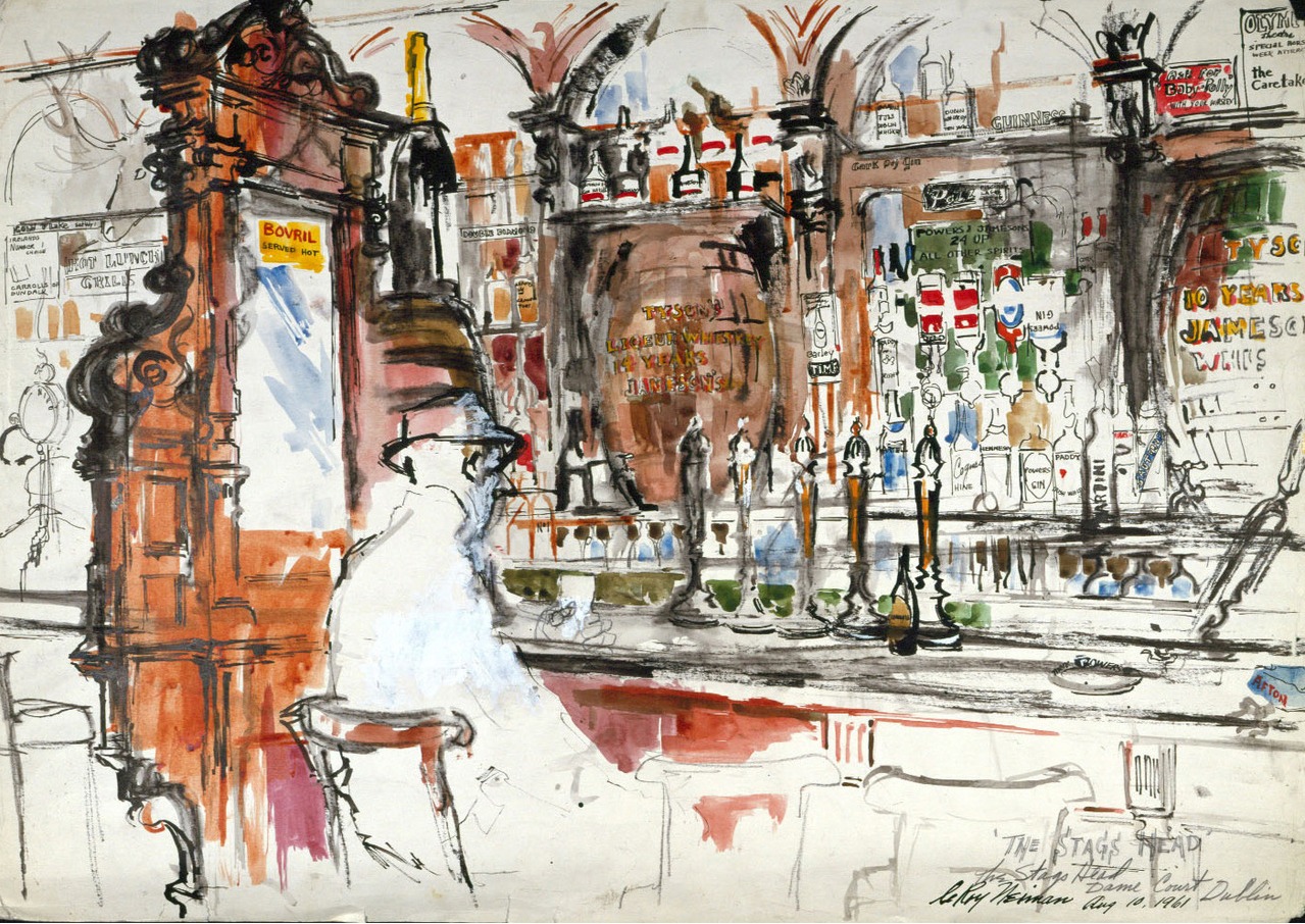 LeRoy Neiman - Original Authentic Water Color Painting Hotel Party - for  sale